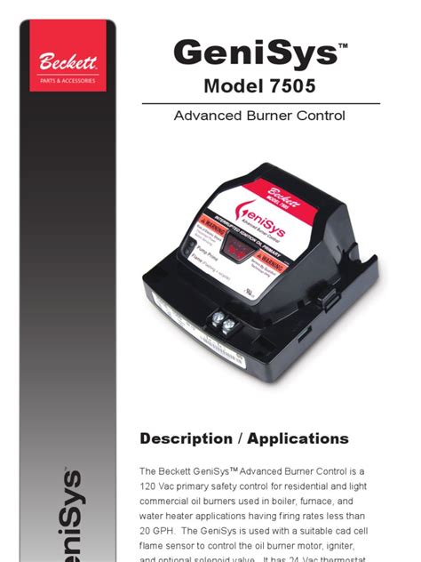 If the Beckett 7505 control is equipped with the. . Genisys 7505 troubleshooting